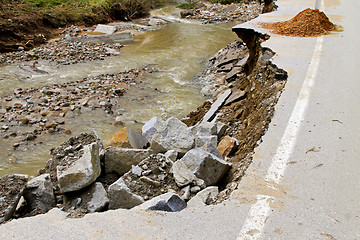 Image showing Road failure