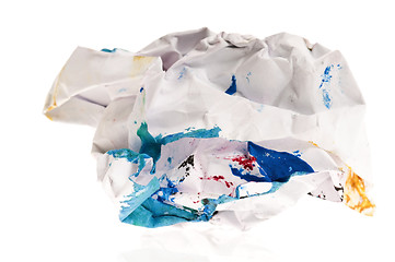 Image showing Crumpled paper isolated over white 