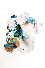 Image showing Crumpled paper isolated over white 