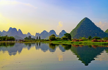 Image showing Li River in Yangshuo