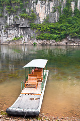 Image showing Bamboo raft in Li River