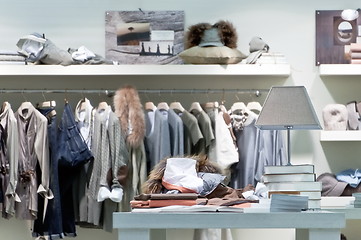 Image showing Internal clothing retail store