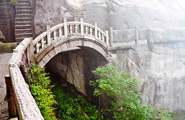 Image showing Stone bridge in Huangshan mountains