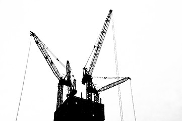 Image showing Silhouette Crane