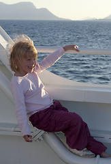 Image showing Girl on cruise boat