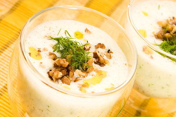 Image showing Tarator - traditional bulgarian cold summer soup