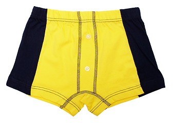 Image showing Yellow pants for a child on white