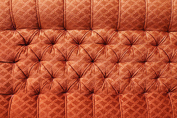 Image showing Red antique furniture upholstery - background