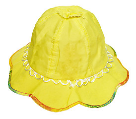 Image showing Children's summer yellow hat