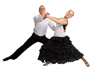 Image showing Young people dancing