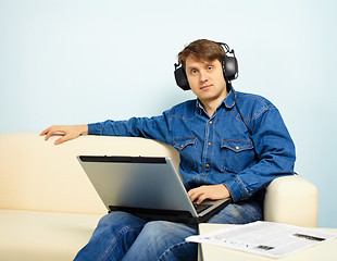 Image showing People at home listening to symphonic music