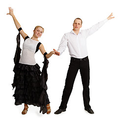 Image showing Pair of professional dancers finished dancing