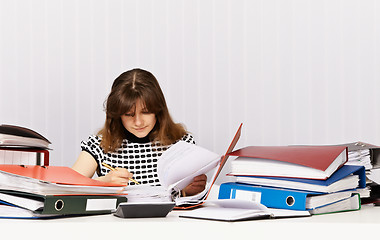 Image showing Accountant prepares for financial auditing