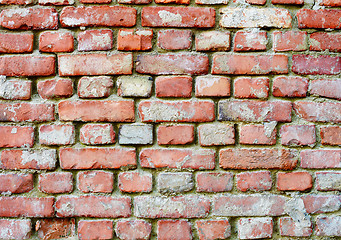 Image showing Brick wall - architectural background in retro style