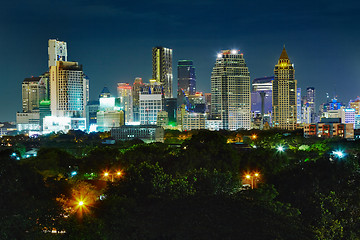 Image showing Shining lights of nighttime city