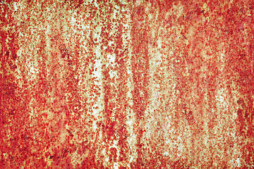 Image showing Rusty steel sheet - industrial texture