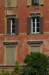 Image showing Detail of old apartment building