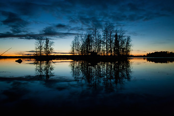 Image showing Sunset in autumn