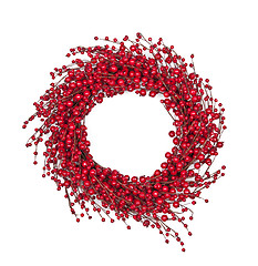 Image showing Red Christmas wreath