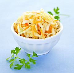 Image showing Bowl of coleslaw