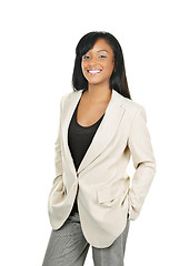 Image showing Smiling confident black businesswoman