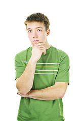 Image showing Young man thinking