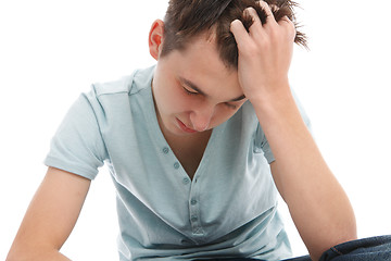 Image showing Teen depression worries stress