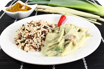 Image showing green curry