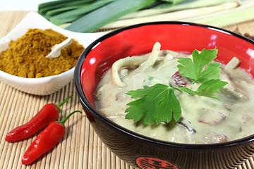 Image showing green curry