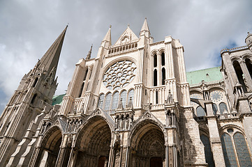 Image showing Notre Dam cathedral in Chartres