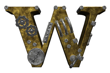 Image showing steampunk letter w