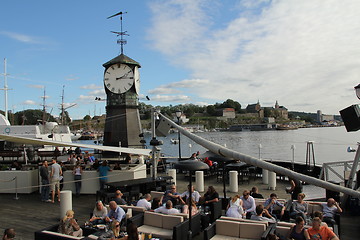 Image showing Having a drink at Aker Brygge