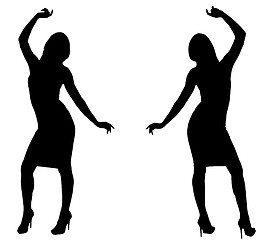 Image showing Dancing Silhouettes