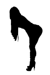 Image showing Silhouette of a Sexy Female Model