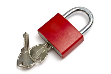 Image showing Red padlock