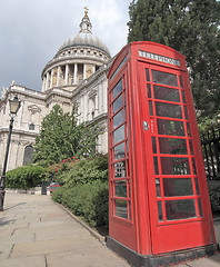 Image showing London telephone box