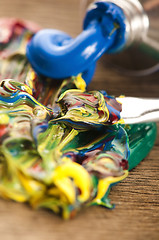 Image showing mixing paints. background 