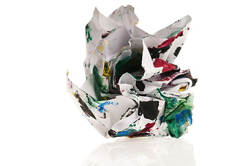 Image showing Crumpled paper isolated over white 