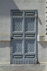 Image showing Strong wooden door