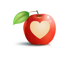 Image showing apple heart