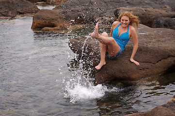 Image showing Fun at the beach