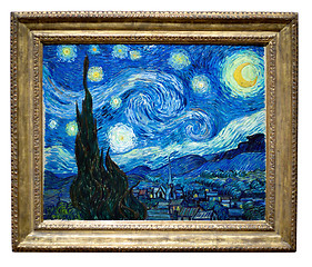 Image showing Starry Night Painting By Vincent Van Gogh