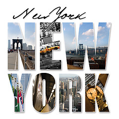 Image showing NYC New York City Graphic Montage