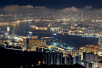 Image showing hong kong city night