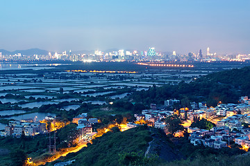 Image showing Little village by night 