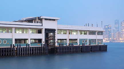 Image showing Ferry Pier to remote island of Hong Kong 