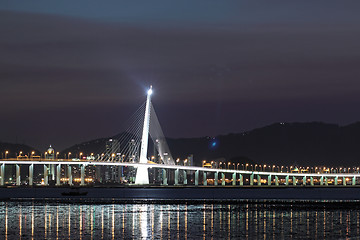 Image showing Kong sham highway bridge at night