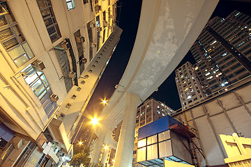 Image showing Higher traffic bridge in downtown