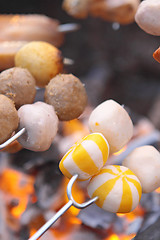 Image showing Grilled barbecue on outdoor 