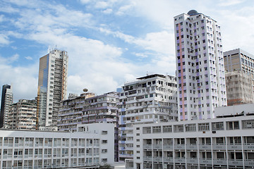 Image showing downtown city and old building 